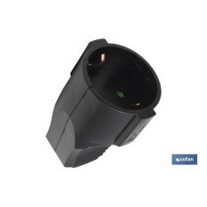 BASE ENCHUFE AEREA NEGRA (16A-250V) (PACK: 1 UDS)