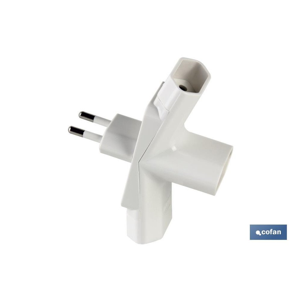 ADAPTADOR MULTIVIA 3 VIAS (10A-250V) (PACK: 1 UDS)