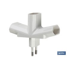 ADAPTADOR MULTIVIA 3 VIAS (10A-250V) (PACK: 1 UDS)