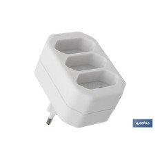 ADAPTADOR 3 VIAS FRONTALES (10A) (PACK: 1 UDS)
