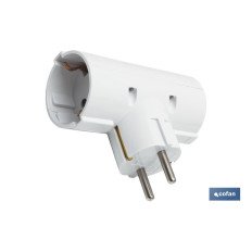 ADAPTADOR SCHUKO 2 VIAS (16A-250V) (PACK: 1 UDS)