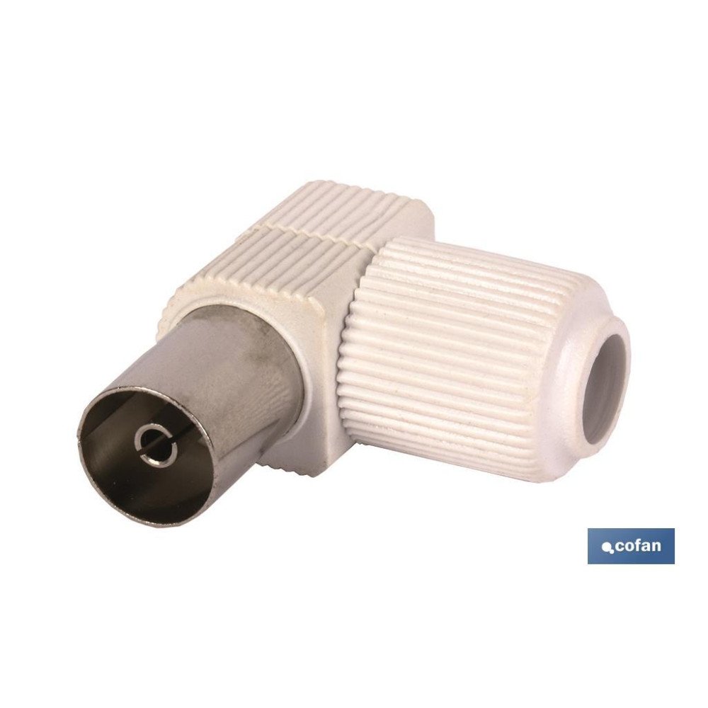 CONECTOR ANTENA HEMBRA CODO (9,5MM) (PACK: 1 UDS)