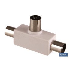 ADAPTADOR ANTENA T 1 MACHO 2 HEMBRAS (PACK: 1 UDS)