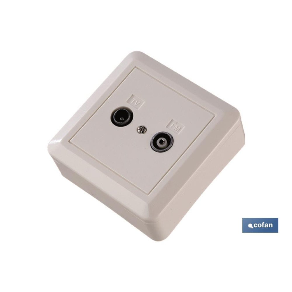 BASE 2 TOMAS ANTENA SUPERFICIE MACHO/HEMBRA (PACK: 1 UDS)