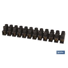 REGLETA CONEXIÓN NEGRA (6MM) (PACK: 1 UDS)