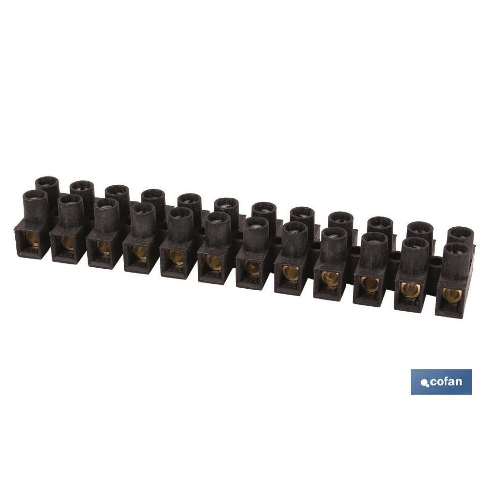 REGLETA CONEXIÓN NEGRA (6MM) (PACK: 1 UDS)