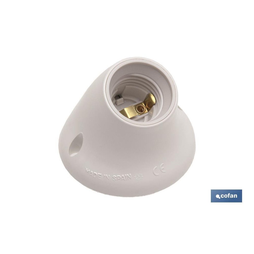 PORTALAMPARAS PARED E27 BLANCO (PACK: 1 UDS)