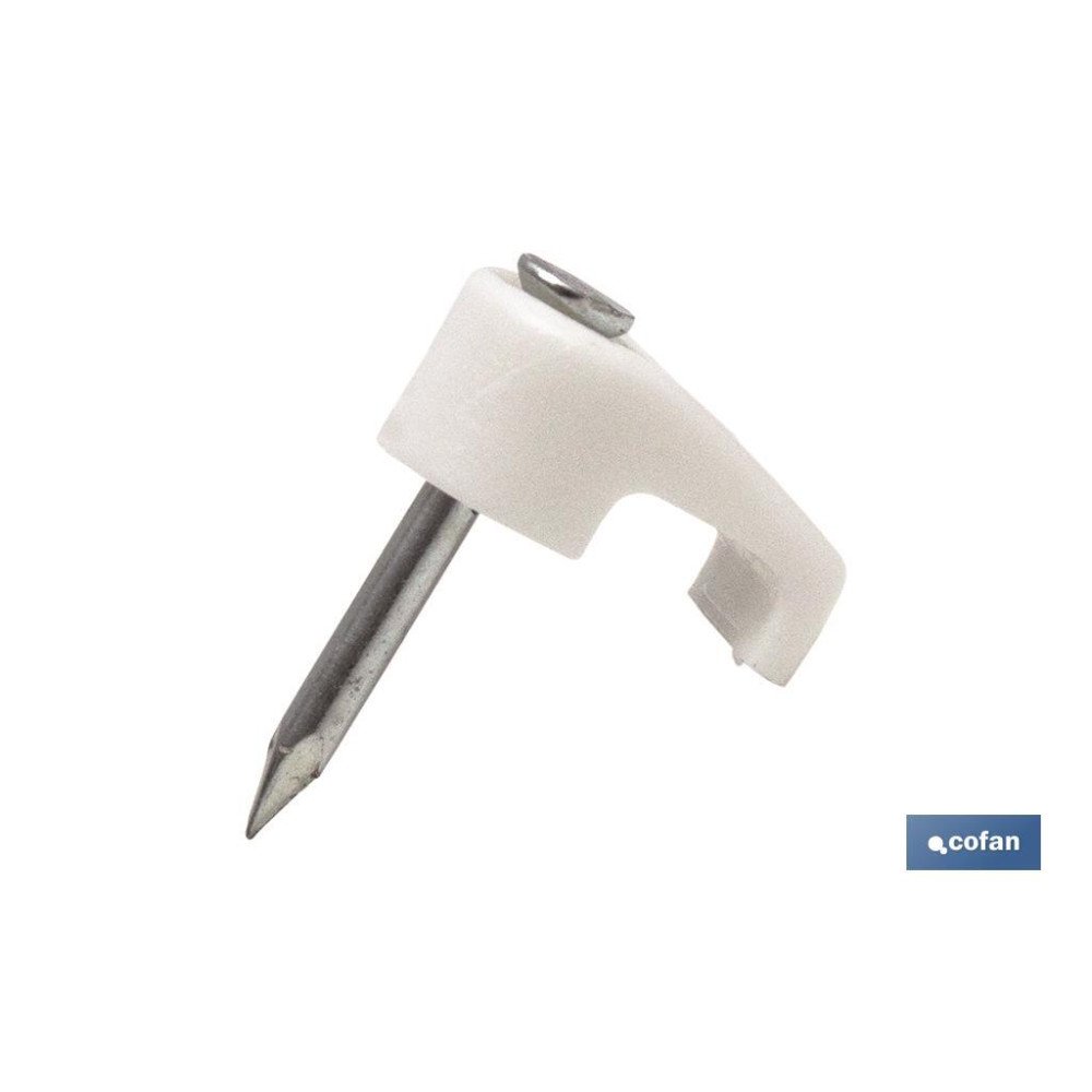 GRAPA PLÁSTICO CABLE PLANO 5.4X3.3MM (PACK: 200 UDS)