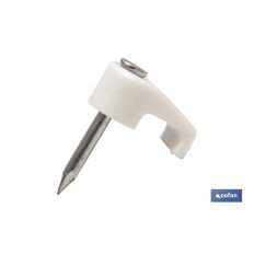 GRAPA PLÁSTICO CABLE PLANO 7,3X4,1MM (PACK: 200 UDS)