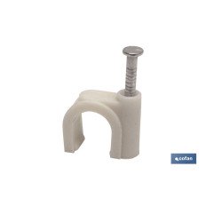 GRAPA PLASTICA CABLE REDONDO 14MM (PACK: 200 UDS)