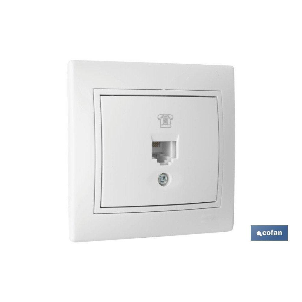 BASE TELEFONO EMPOTRAR BLANCA MODELO PACIFIC (PACK: 1 UDS)