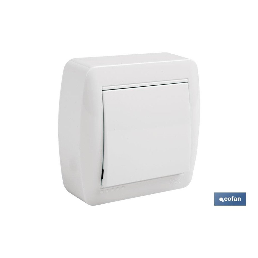 CONMUTADOR-INTERRUPTOR SUPERFICIE MODELO ATLANTIS 10A BLANCO (PACK: 1 UDS)