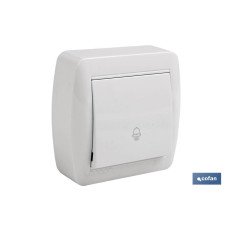 PULSADOR CAMPANA SUPERFICIE MODELO ATLANTIS 10A BLANCO (PACK: 1 UDS)