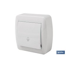 PULSADOR CAMPANA SUPERFICIE MODELO ATLANTIS 10A BLANCO (PACK: 1 UDS)