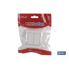 DOBLE INTERRUPTOR SUPERFICIE  MODELO ATLANTIS10A BLANCO (PACK: 1 UDS)