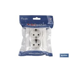 BASE DOBLE BIPOLAR MODELO PACIFIC 16A250V CON OBTURADOR Y EMBORNAMIENTO POR TORNILLO (PACK: 1 UDS)