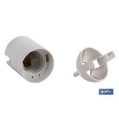 PORTALÁMPARAS PARA OBRA E-27 4A250V RESINA TERMOESTABLE BLANCO (PACK: 1 UDS)