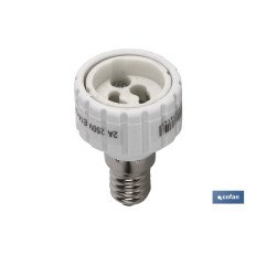 PORTALAMPARAS ADAPTADOR E14 - GU10 (PACK: 1 UDS)
