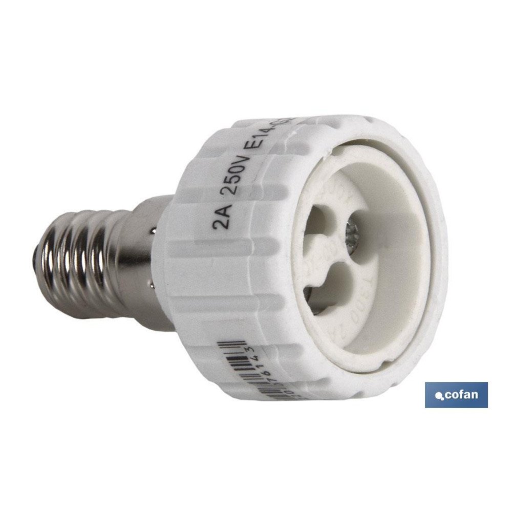 PORTALAMPARAS ADAPTADOR E27 - GU10 (PACK: 1 UDS)