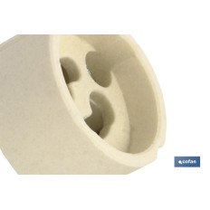 PORTALÁMPARAS CERÁMICA 2A250V CON CASQUILLO GZ10 Y 150MM CABLE (PACK: 1 UDS)