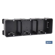 CAJA EMPOTRAR MECANISMOS UNIVERSAL 67X77X42 5 ENTRADAS TUBO (PACK: 20 UDS)