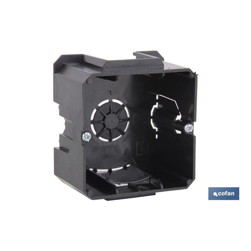 CAJA EMPOTRAR MECANISMOS UNIVERSAL 65X65X40 9 ENTRADAS TUBO (PACK: 20 UDS)