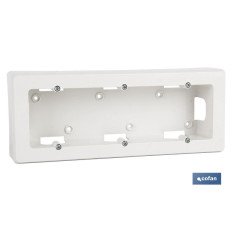 ZÓCALO SUPERFICIE 165X96X43 PARA 2 ELEMENTO. BLANCO (PACK: 1 UDS)