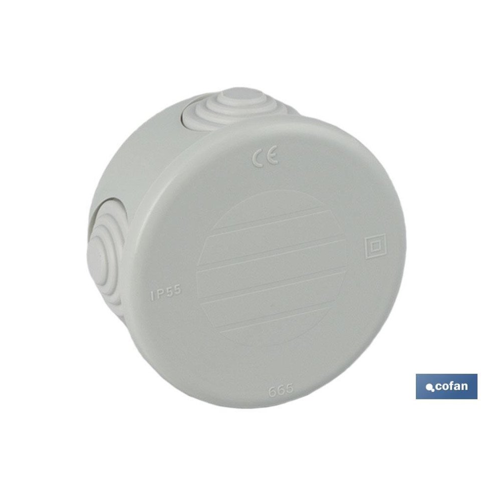 CAJA ESTANCA CON CONOS CIERRE CON TAPA A PRESIÓN Ø70X35 (PACK: 1 UDS)