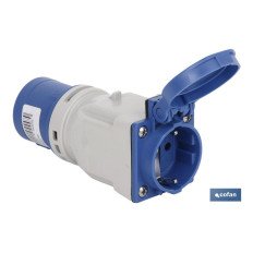 ADAPTADOR INDUSTRIAL CLAVIJA-BASE SCHUKO IP44 16A 230V (PACK: 1 UDS)