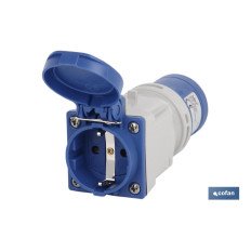 ADAPTADOR INDUSTRIAL CLAVIJA-BASE SCHUKO IP44 16A 230V (PACK: 1 UDS)