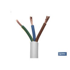 ROLLO 100M MANGUERA BLANCO H05VV-F (3X1,5MM) (PACK: 1 UDS)