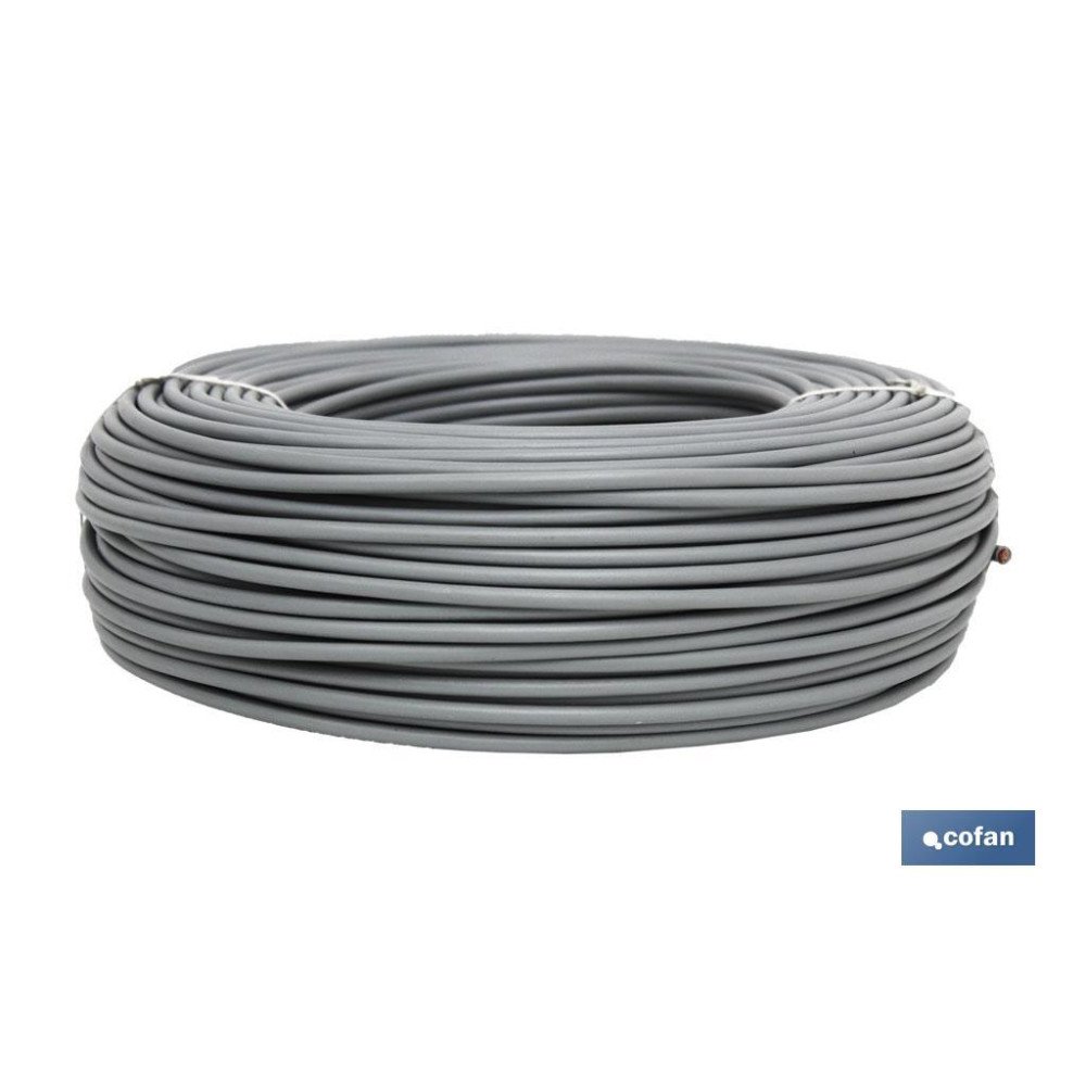 ROLLO CABLE H07V-K 1X6MM2 GRIS (100M) (PACK: 1 UDS)