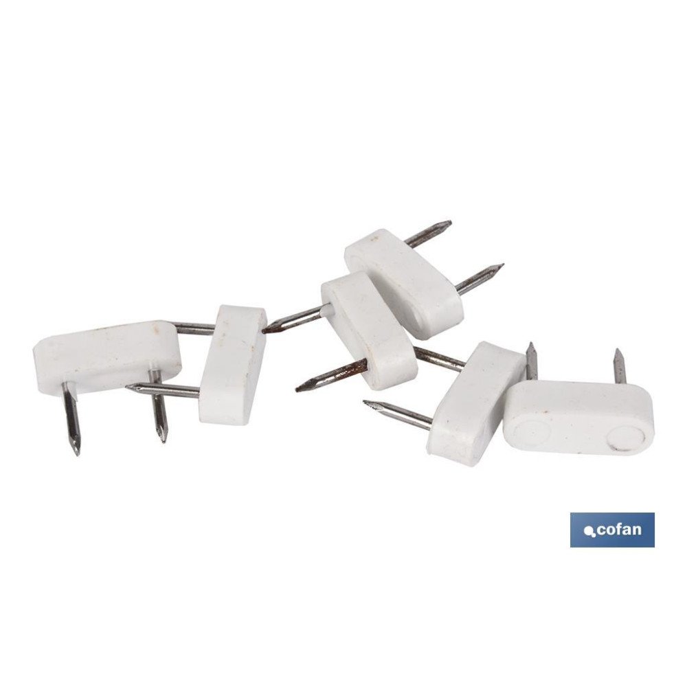 BL 6 UDS TOPES DOS PUNTAS PEQUEÑO MARRÓN (PACK: 12 UDS)