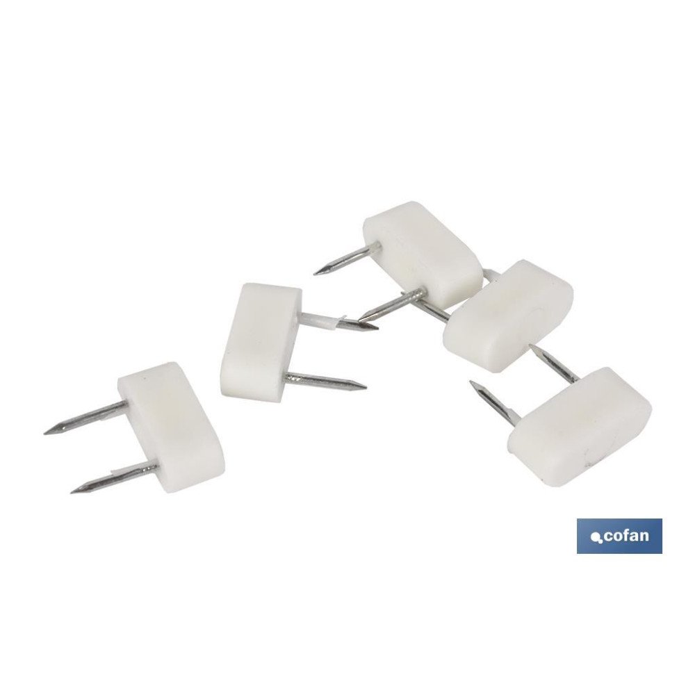 BL 6 UDS TOPES DOS PUNTAS GRANDE BLANCO (PACK: 12 UDS)