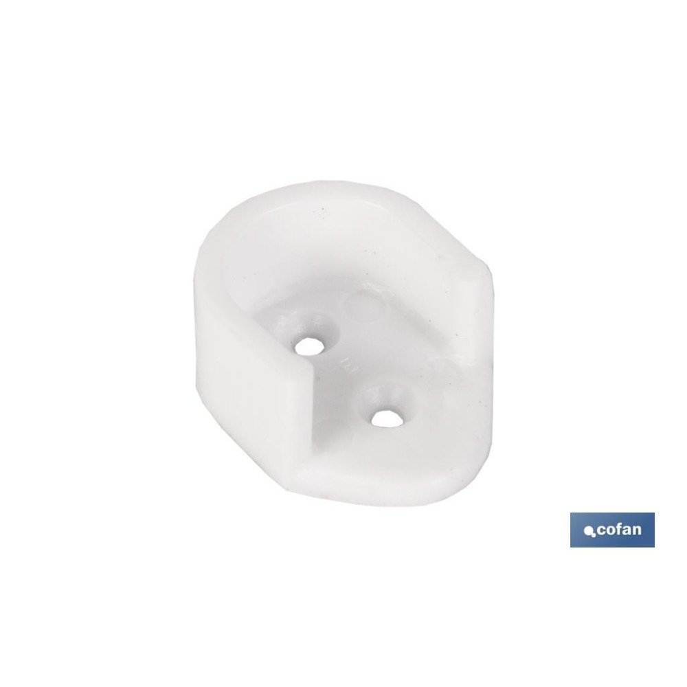 BL 2 UDS SOPORTE BARRA ARMARIO BLANCO (PACK: 10 UDS)