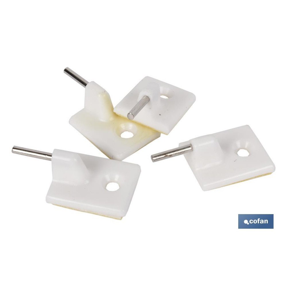 BL 4 UDS SOPORTE DE CORTINAS MARRÓN (PACK: 12 UDS)