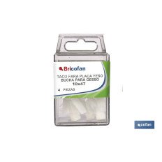 BLÍSTER DE 4 UDS. TACO PARA PLACA DE YESO 10 X 47 MM VENTA UNITARIA (PACK: 1 UDS)
