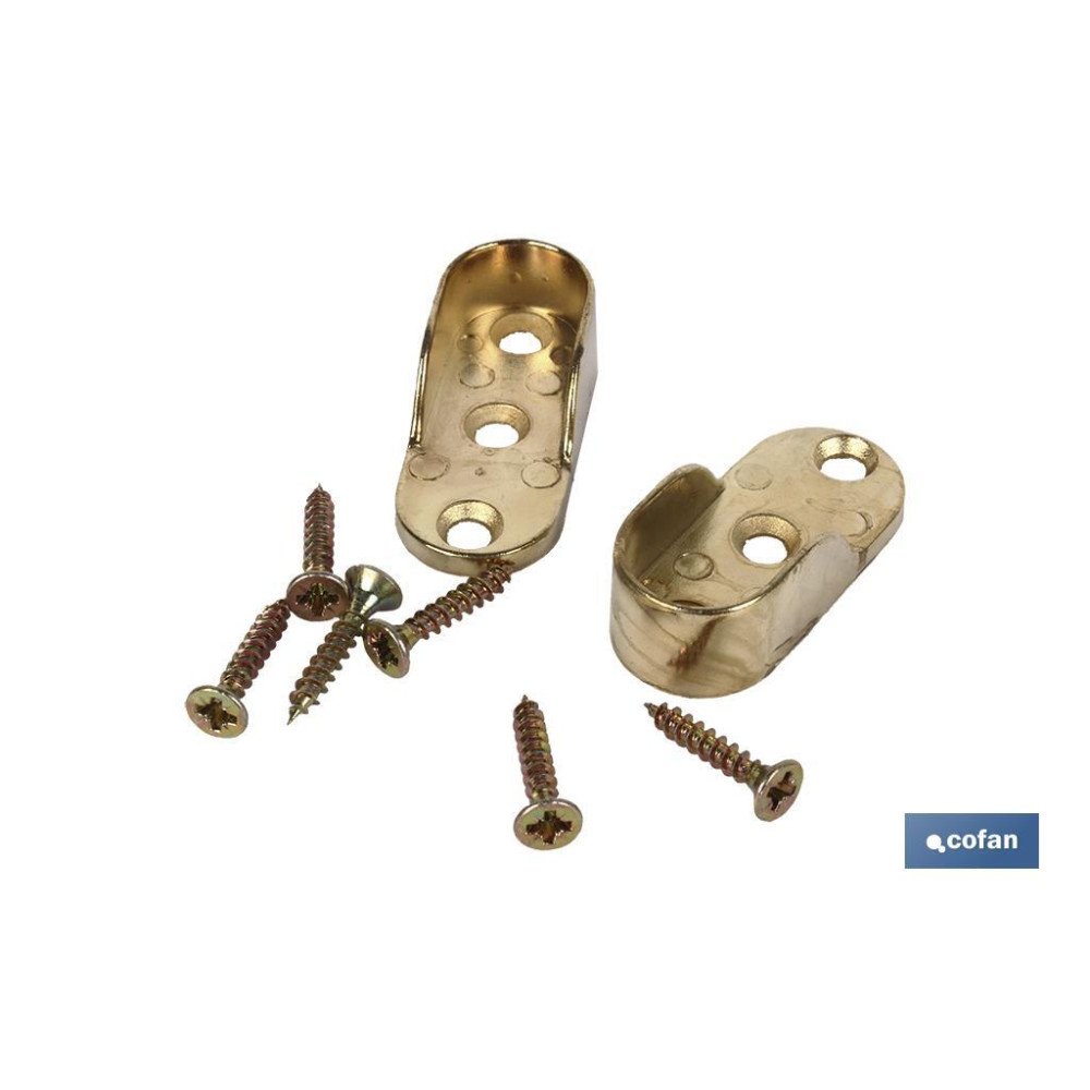 BL 2 UDS SOPORTE BARRA ARMARIO LATONADO (PACK: 10 UDS)