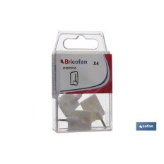 BL 2 UDS SOPORTE BARRA ARMARIO NIQUELADO (PACK: 10 UDS)