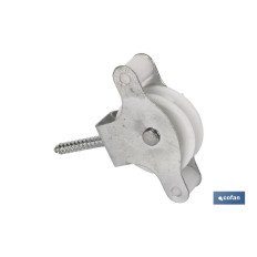 2 UDS. POLEA CON TIRAFONDO 40 MM VENTA UNITARIA (PACK: 1 UDS)