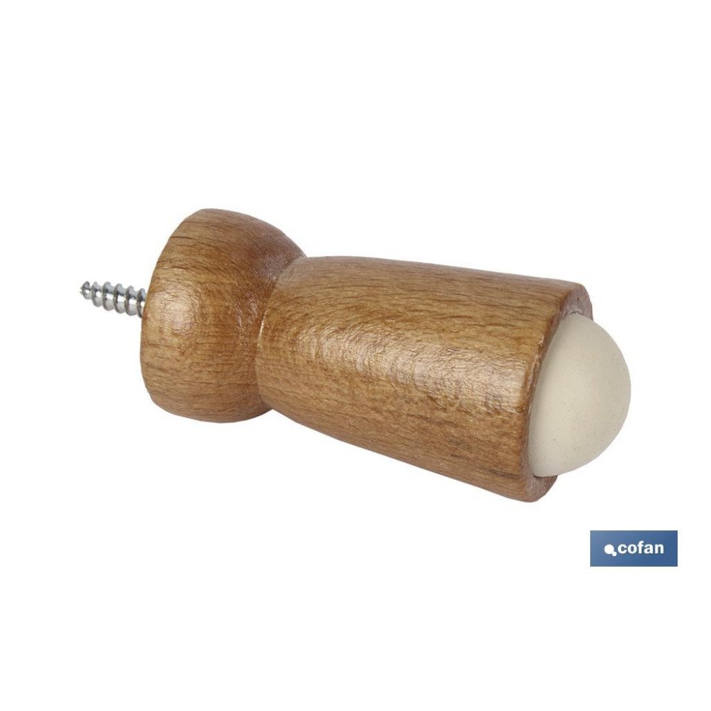 TOPE DE MADERA PARA PUERTA 60 MM VENTA UNITARIA (PACK: 1 UDS)