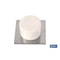 2 UDS. TOPE ADHESIVO MARRON CON BASE DE ACERO INOX. 40 X 40  VENTA UNITARIA (PACK: 1 UDS)