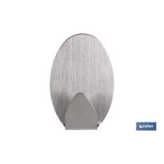 2 UDS COLGADOR AUTOADH. OVAL INOX GRANDE (PACK: 1 UDS)