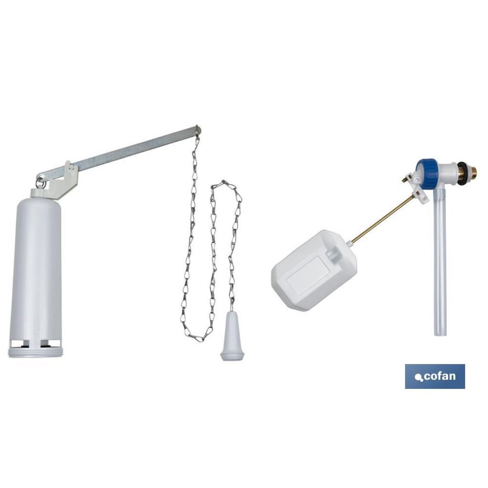 MECANISMO COMPLETO CISTERNA TANQUE ALTO CON GRIFO LATERAL Y DESCARGADOR (PACK: 1 UDS)