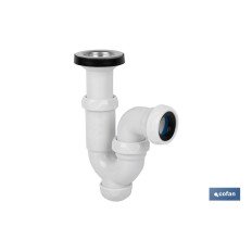 SIFÓN CURVO CON SALIDA Ø32-40 Y VÁLVULA LAVABO BIDÉ 1 1/2 x 70 (PACK: 1 UDS)