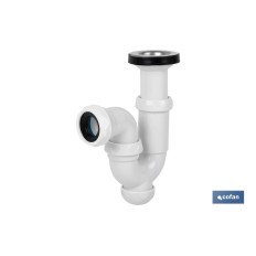 SIFÓN CURVO CON SALIDA Ø32-40 Y VÁLVULA LAVABO BIDÉ 1 1/2 x 70 (PACK: 1 UDS)