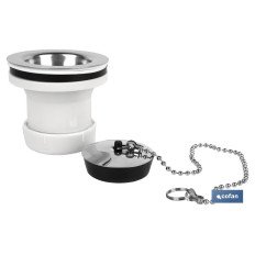 VÁLVULA LAVABO-BIDÉ 1 1/4 x 70 TAPÓN METÁLICO (PACK: 1 UDS)