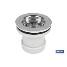 VÁLVULA LAVABO-BIDÉ 1 1/2 X 70 TAPÓN METÁLICO (PACK: 1 UDS)