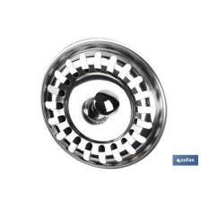 REJILLA FILTRO CESTA DESAGÜE PASADOR PLASTICO Ø80 MM (PACK: 1 UDS)