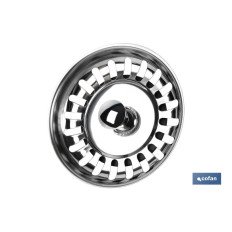 REJILLA FILTRO CESTA DESAGÜE PASADOR PLASTICO Ø80 MM (PACK: 1 UDS)